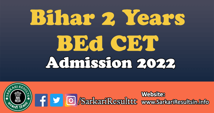 Bihar 2 Years BEd CET Allotment Result 2022