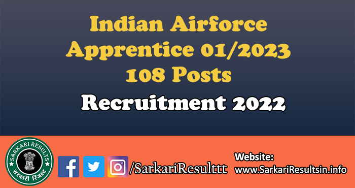 Airforce Apprentice Recruitment 2022