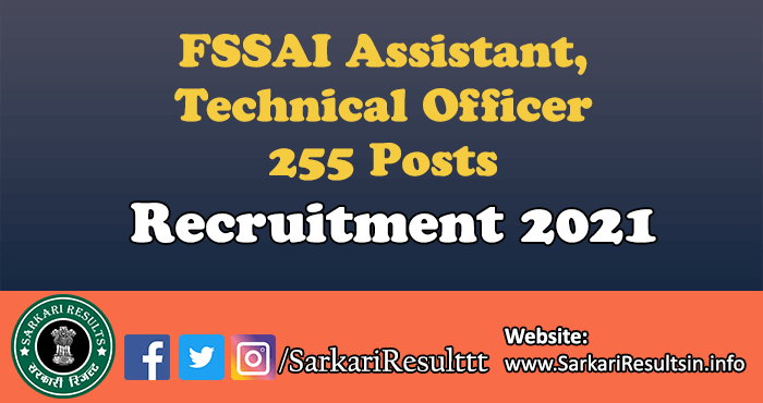 FSSAI Assistant Technical Officer Admit Card 2021