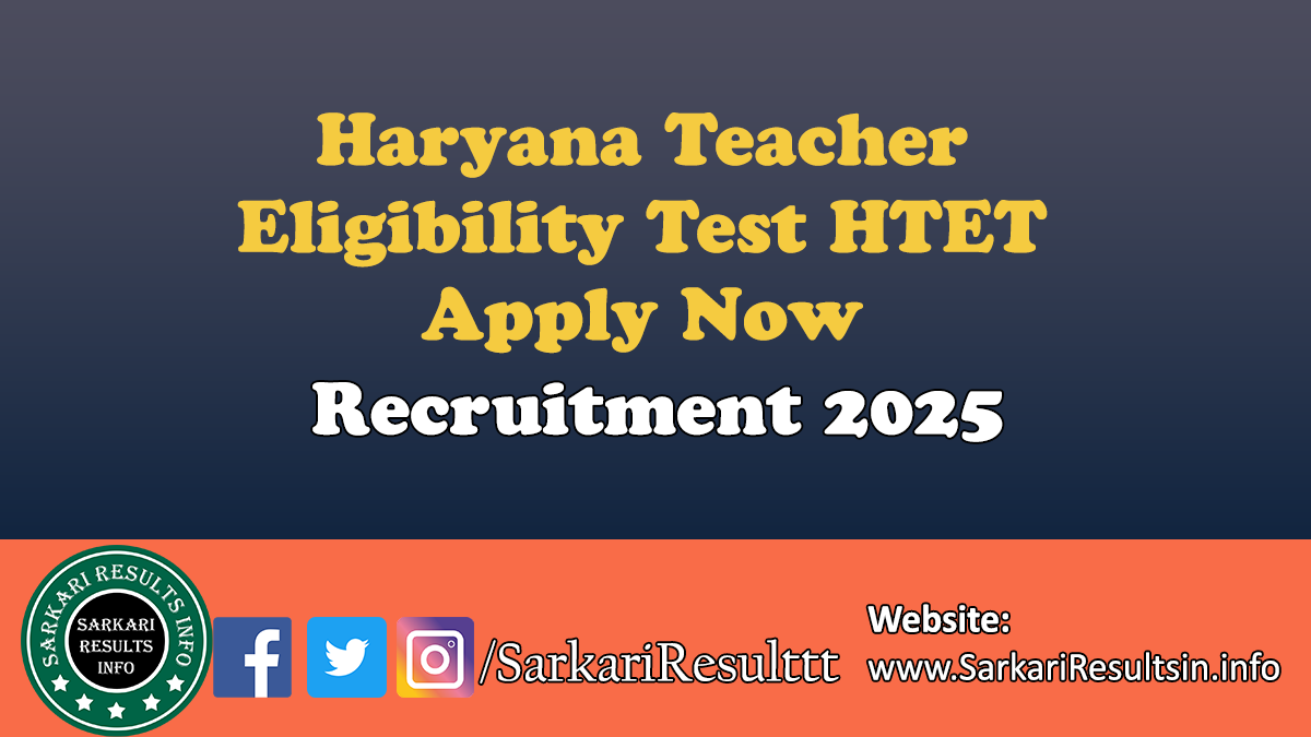 Haryana HTET Exam 2025