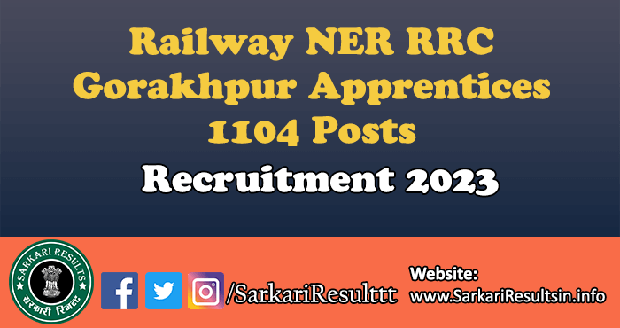 Railway NER RRC Gorakhpur Apprentices Recruitment 2023