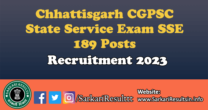 Chhattisgarh CGPSC SSE Result 2023