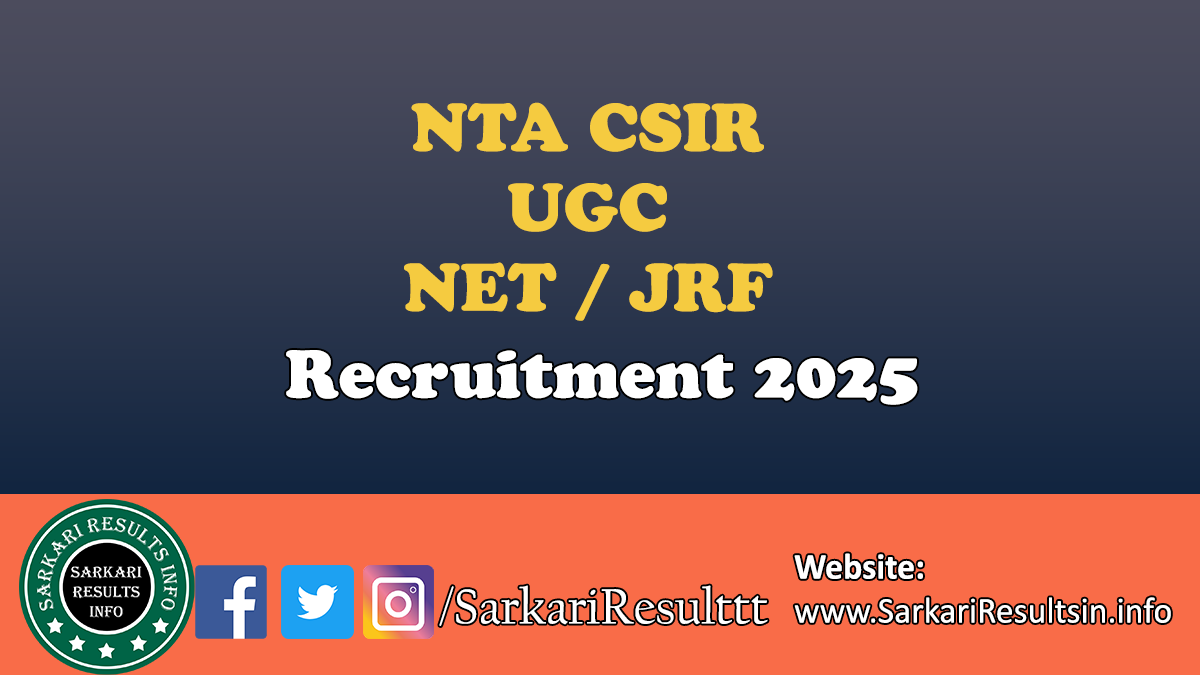 NTA CSIR UGC NET JRF Exam December 2025