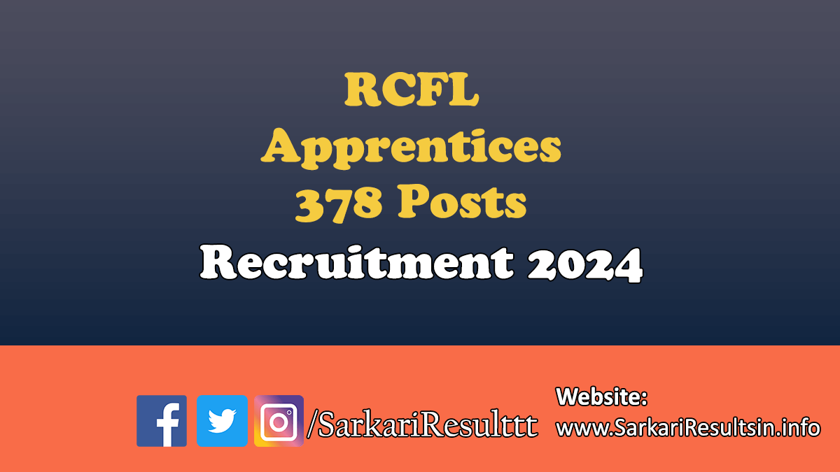 RCFL Apprentices Recruitment 2024