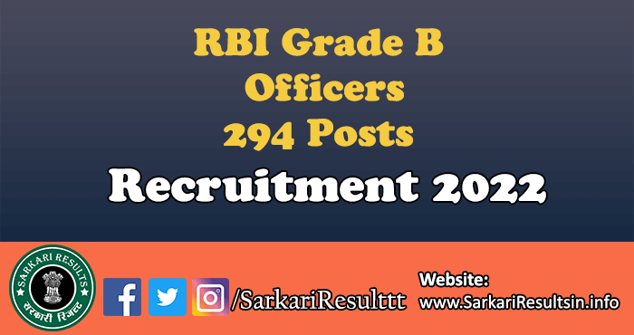 RBI Grade B Officers Result 2022