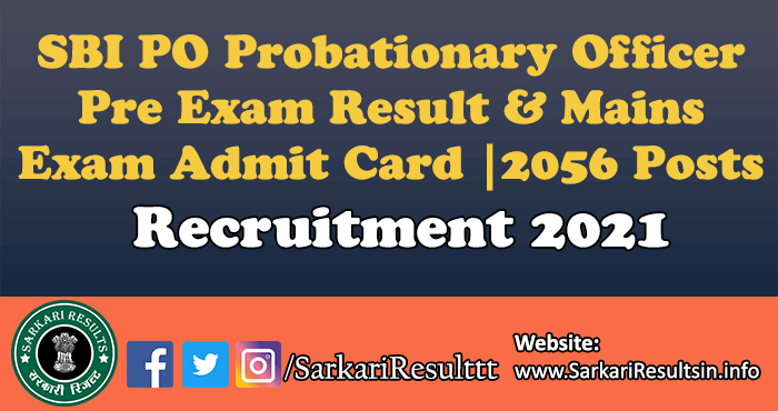 SBI PO Probationary Officer Final Result 2022