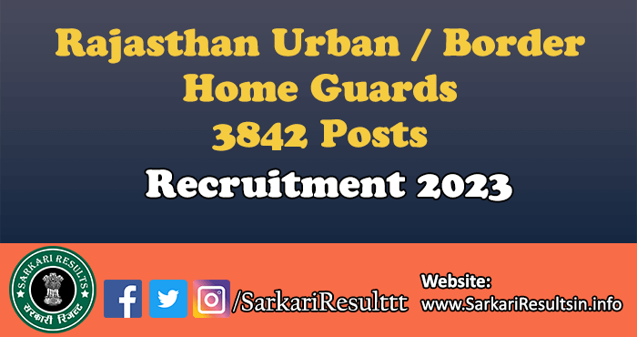 Rajasthan Home Guards Recruitment 2023