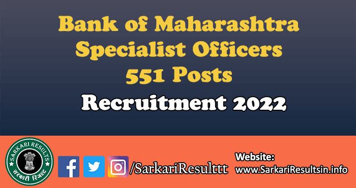 BOM Specialist Officers Recruitment 2022