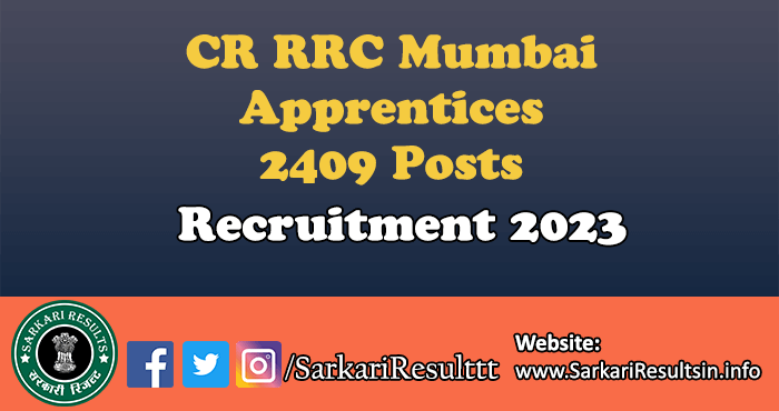 CR RRC Mumbai Apprentices Recruitment 2023