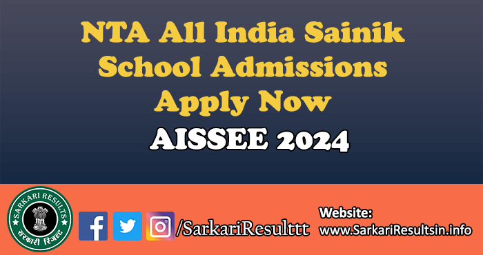 NTA AISSEE Admissions 2024