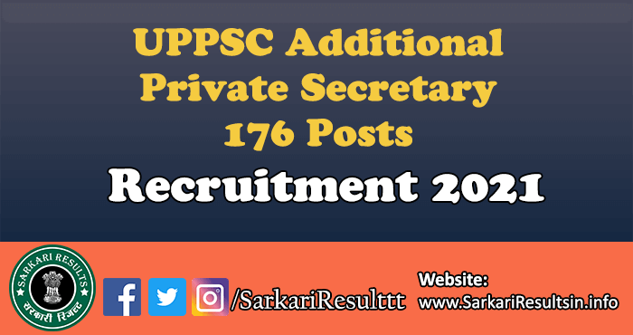 UPPSC APS Recruitment 2021