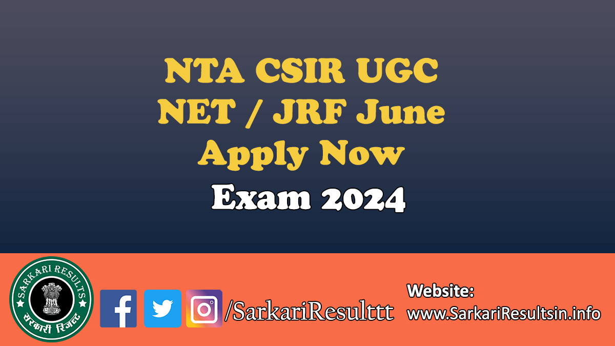 NTA CSIR UGC Exam 2024