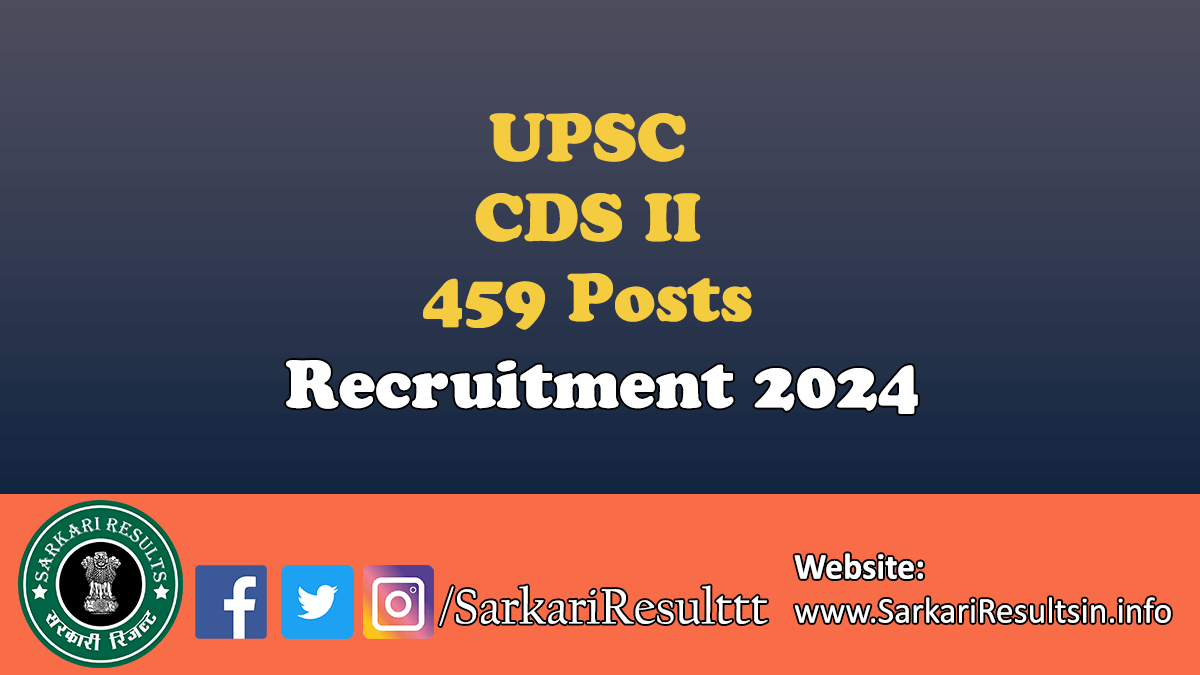 UPSC CDS II Recruitment 2024