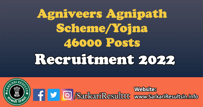 Agniveers Agnipath Scheme/Yojna Recruitment 2022