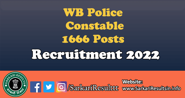 WB Police Constable Recruitment 2022