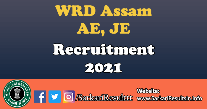 WRD Assam AE JE Recruitment 2021
