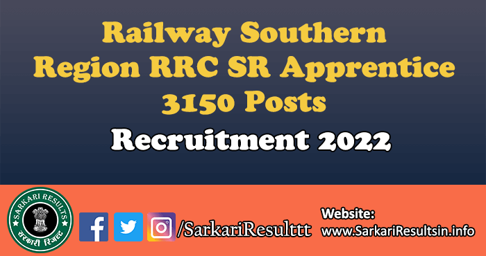RRC SR Apprentice Recruitment 2022
