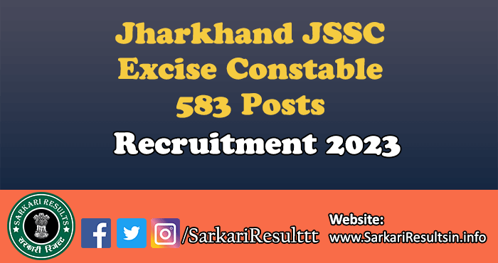 JSSC Excise Constable Recruitment 2023