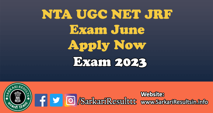 NTA UGC NET JRF Exam June 2023