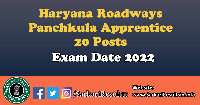 Haryana Roadways Panchkula Apprentice Recruitment 2022