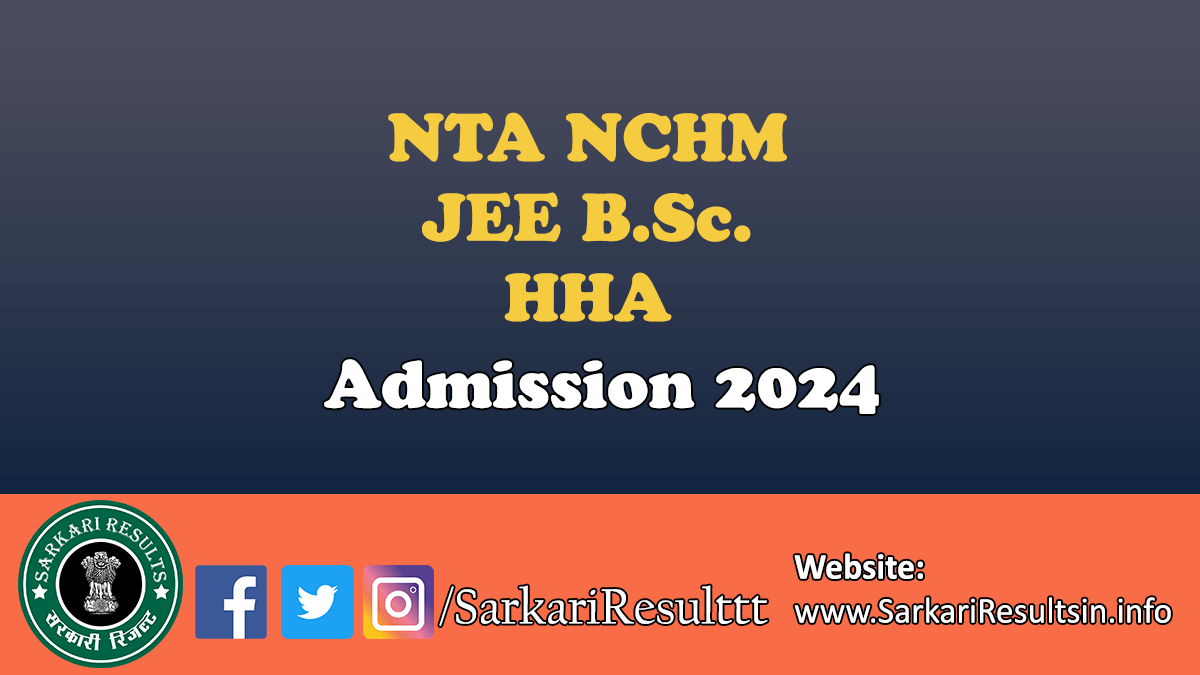 NTA NCHM JEE Admission Form 2024