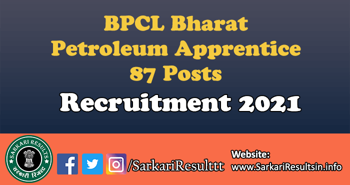 BPCL Apprentice Recruitment 2021