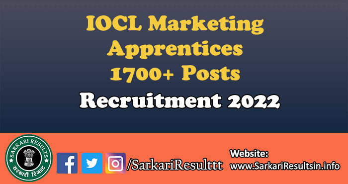 IOCL Marketing Apprentices Recruitment 2022