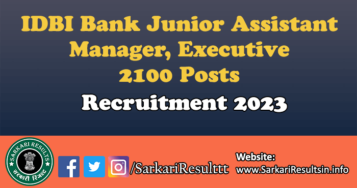 IDBI Bank JAM, ESO Recruitment 2023