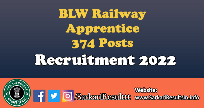 BLW Railway Apprentice Recruitment 2022
