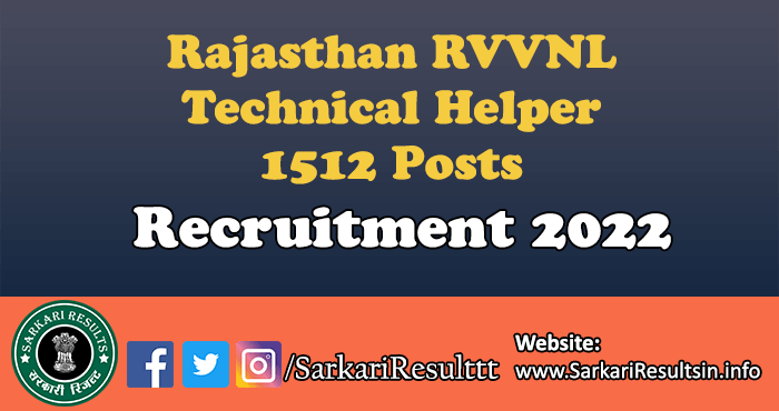 RVVNL Technical Helper Admit Card 2022