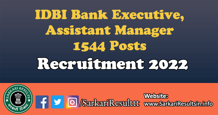 IDBI Bank Executive Assistant Manager Result 2022