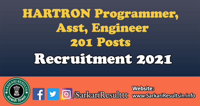 HARTRON Programmer, Asst, Engineer Recruitment 2021