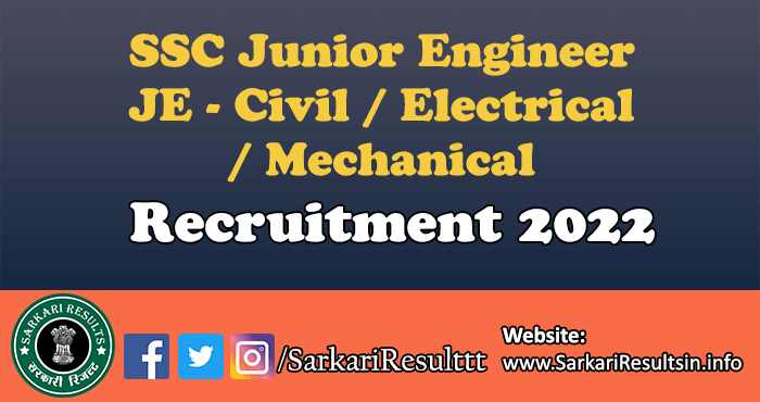 SSC Junior Engineer JE Paper I Result 2023