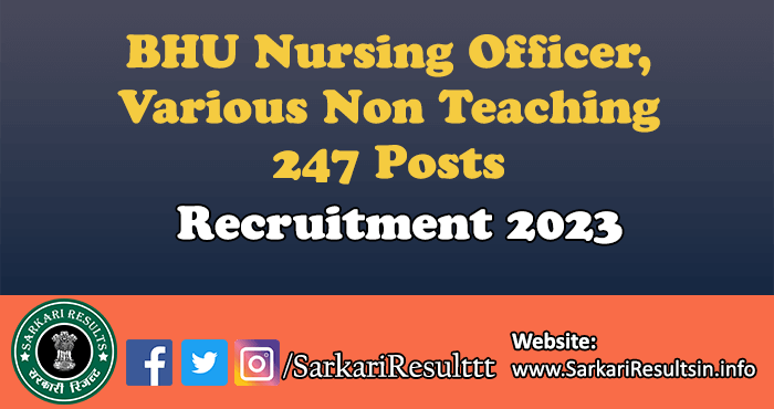 BHU Various Posts Recruitment 2023