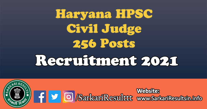 HPSC Civil Judge Recruitment 2021