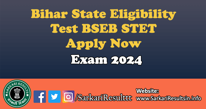 BSEB STET Exam 2024