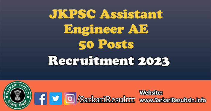 JKPSC Assistant Engineer AE Recruitment 2023