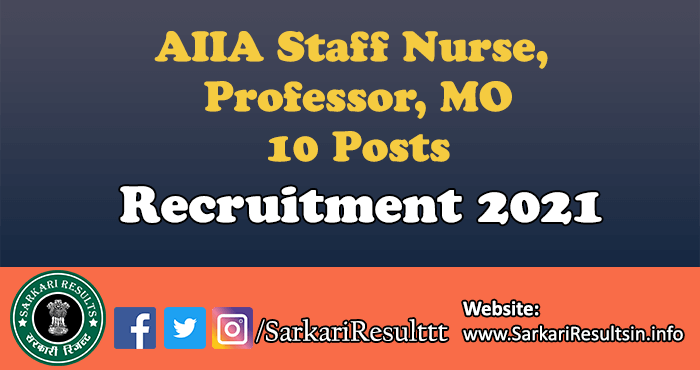 AIIA Staff Nurse, Professor, MO Recruitment 2021