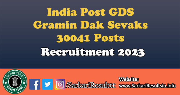 India Post Gramin Dak Sevaks GDS Recruitment 2023