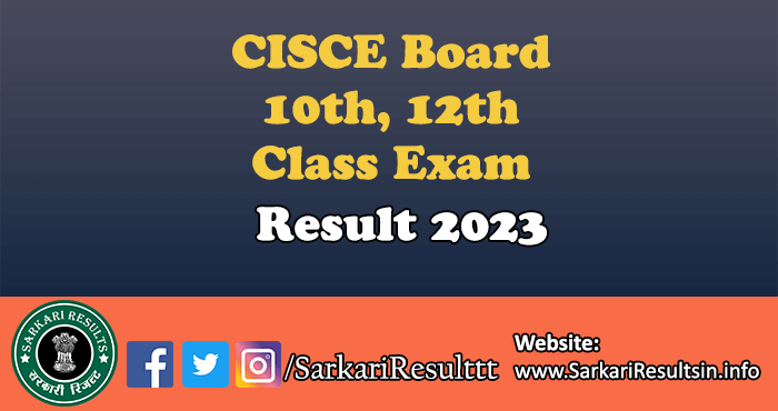 CISCE Board 10th, 12th Class Result 2023