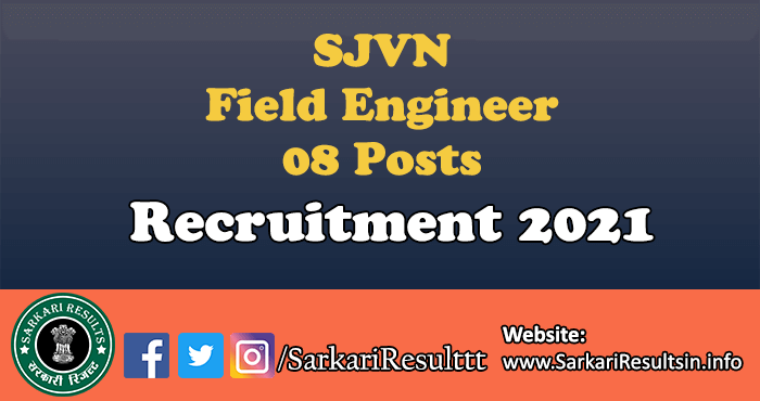 SJVN Field Engineer Recruitment 2021
