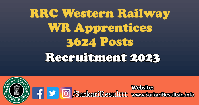 RRC Western Railway WR Apprentices Recruitment 2023