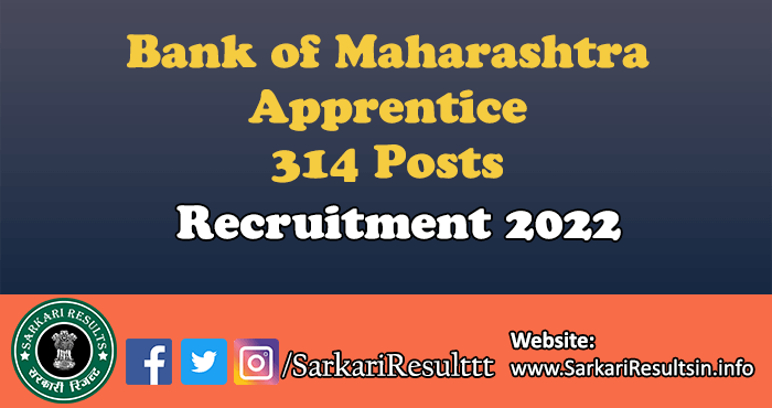Bank of Maharashtra Apprentice Recruitment 2022