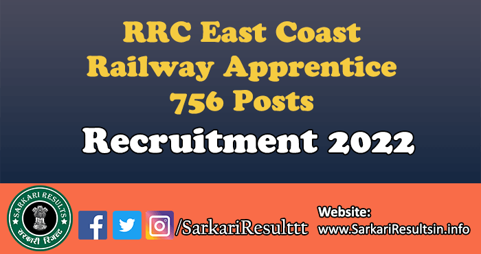 RRC East Coast Railway Apprentice Recruitment 2022