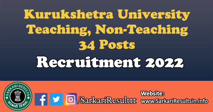 KUK Non-Teaching Recruitment 2022