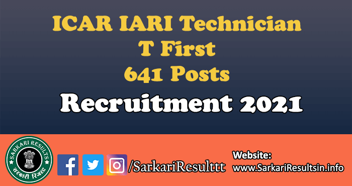ICAR IARI Technician T First Answer Key 2022