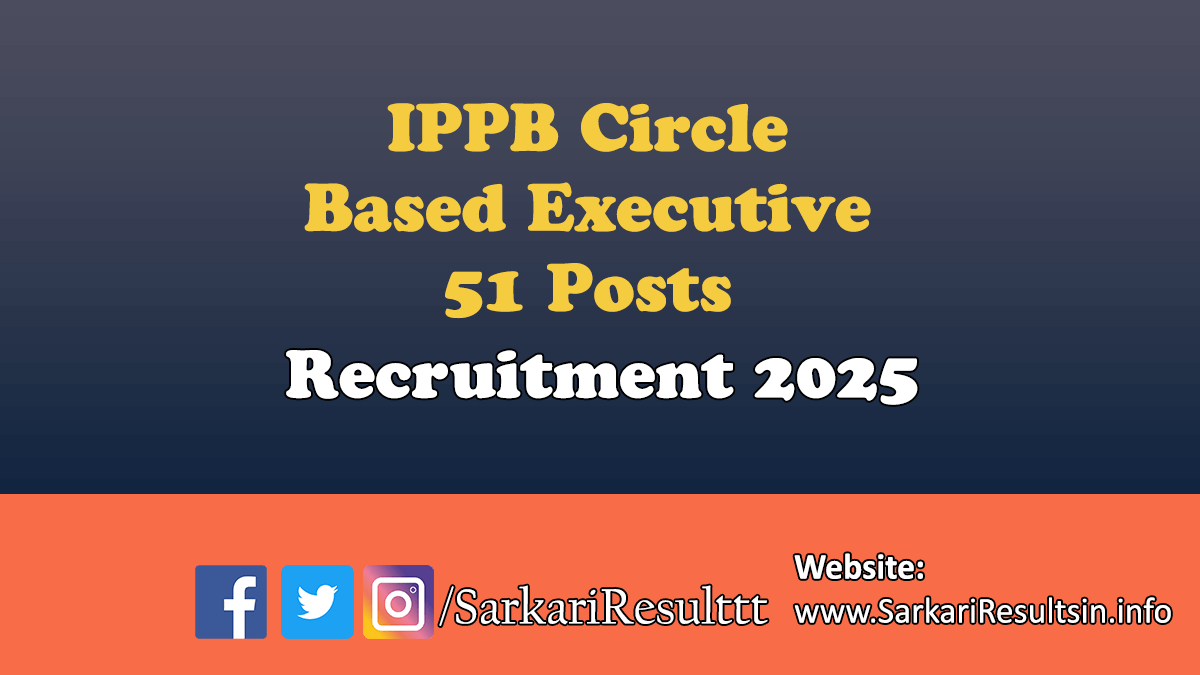IPPB Circle Based Executive Recruitment 2025