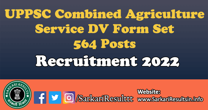 UPPSC Combined Agriculture Service Final Result 2022