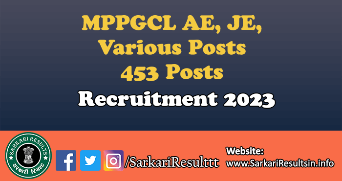 MPPGCL AE, JE, Various Posts Recruitment 2023