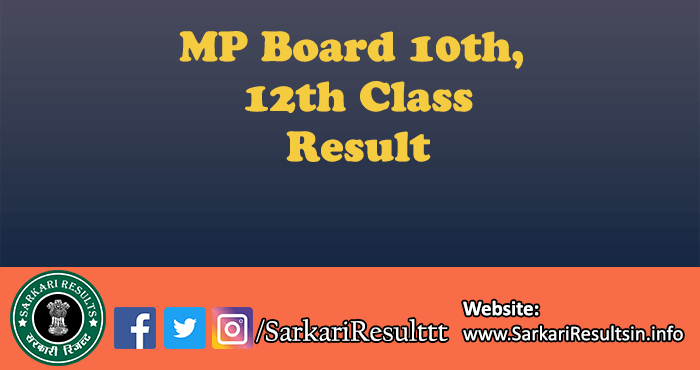 MP Board 10th, 12th Class Result 2022